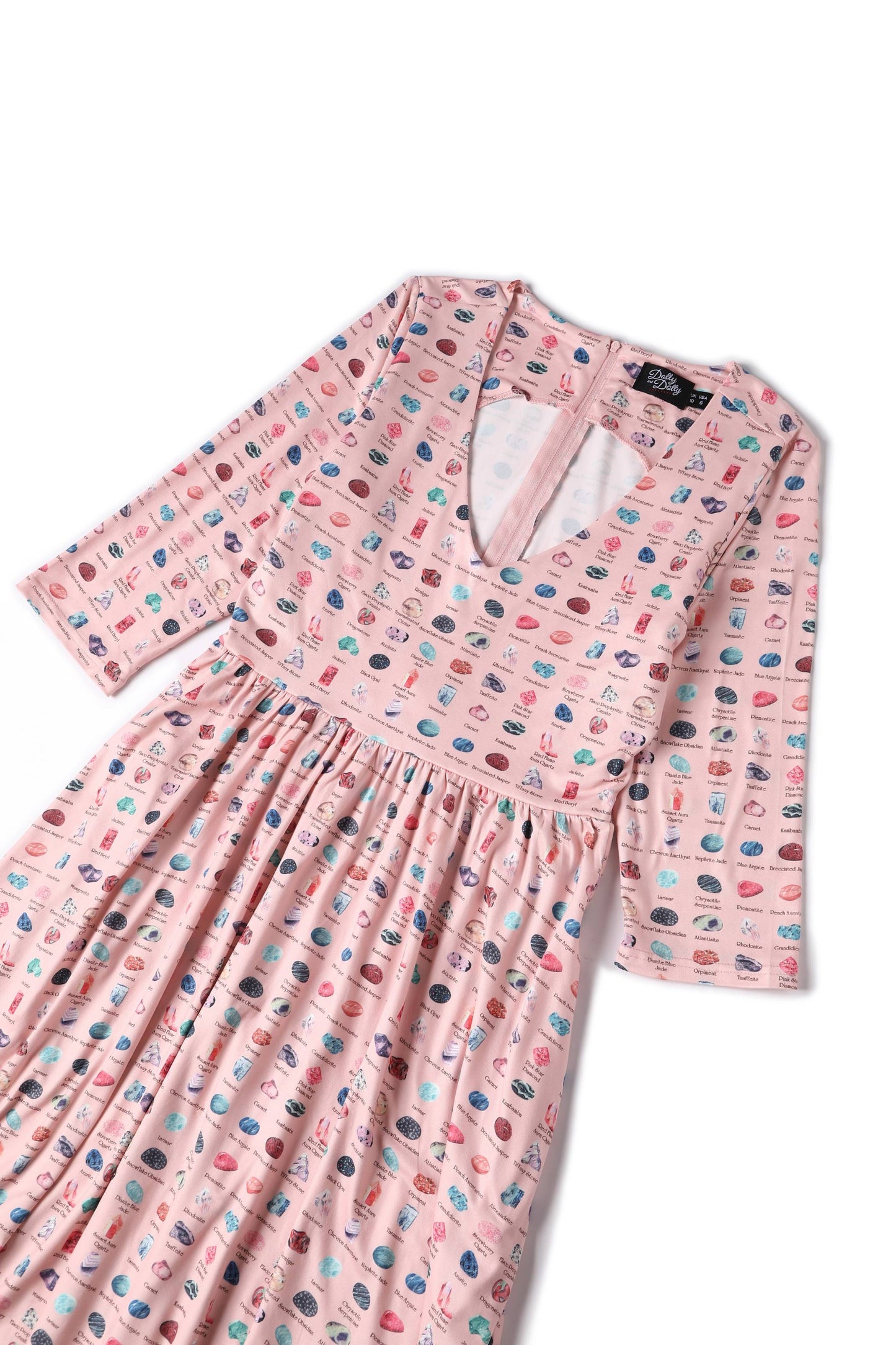 Billie Pink Gemstone Flared Dress