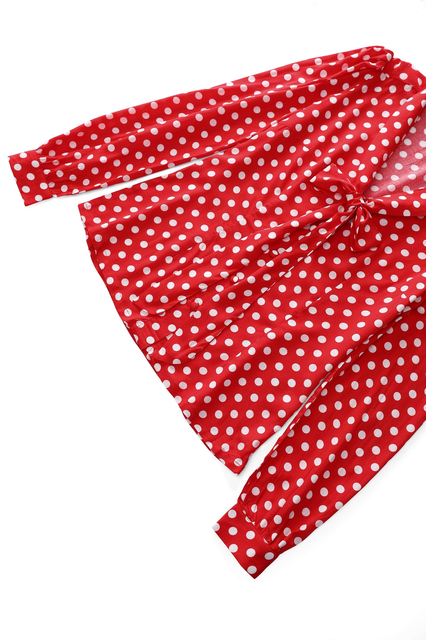 Margaret Retro Red Polka Dot Blouse