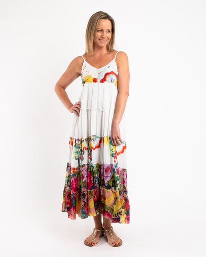 Long Strappy Lined Summer Dress