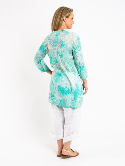 Pleated Long Top in Peppermint Leaf