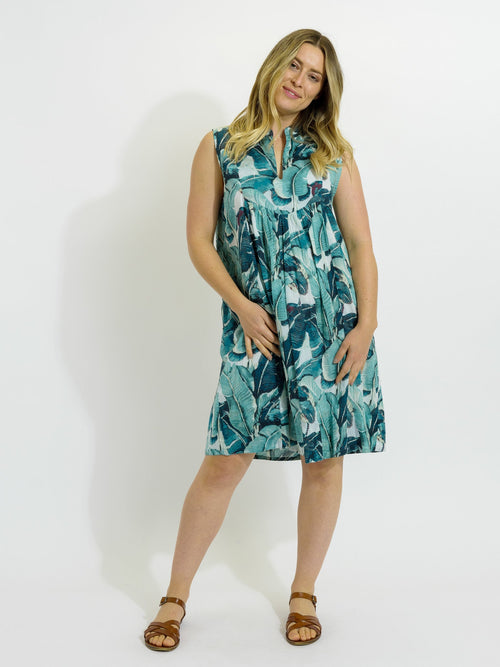 Kuranda Dress in Green Banana Leaves