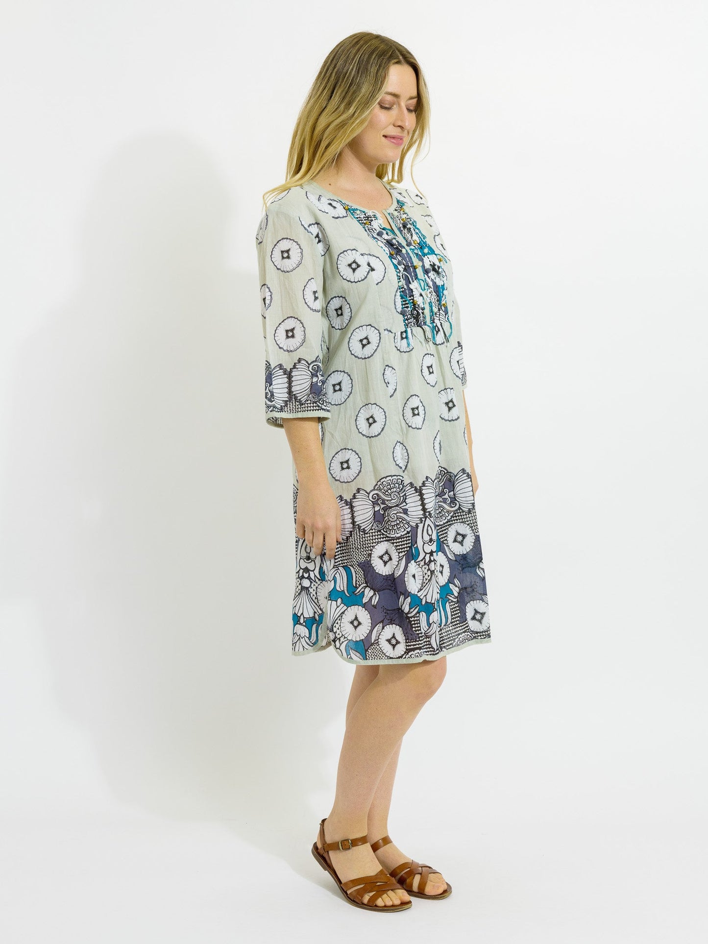 Bangalow Boho Dress in Pale Dawn