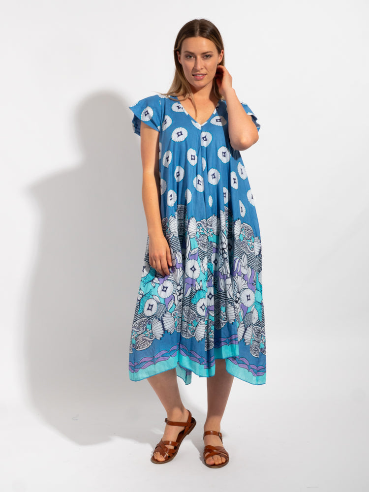 Maheno Dress in Blue Lotus