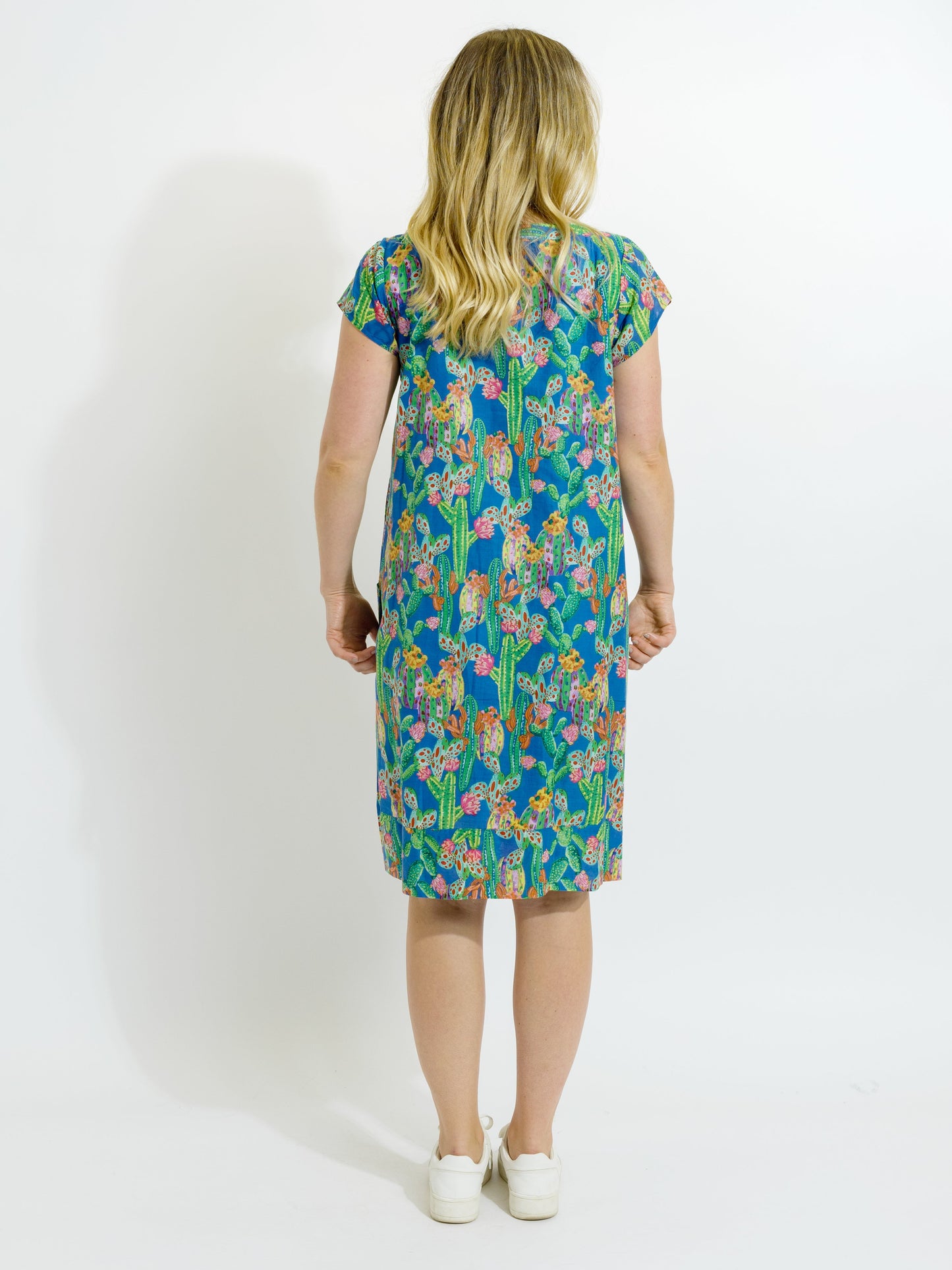 Marcoola dress in Blue Cactus