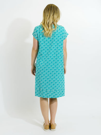 Marcoola dress in Teal Fan