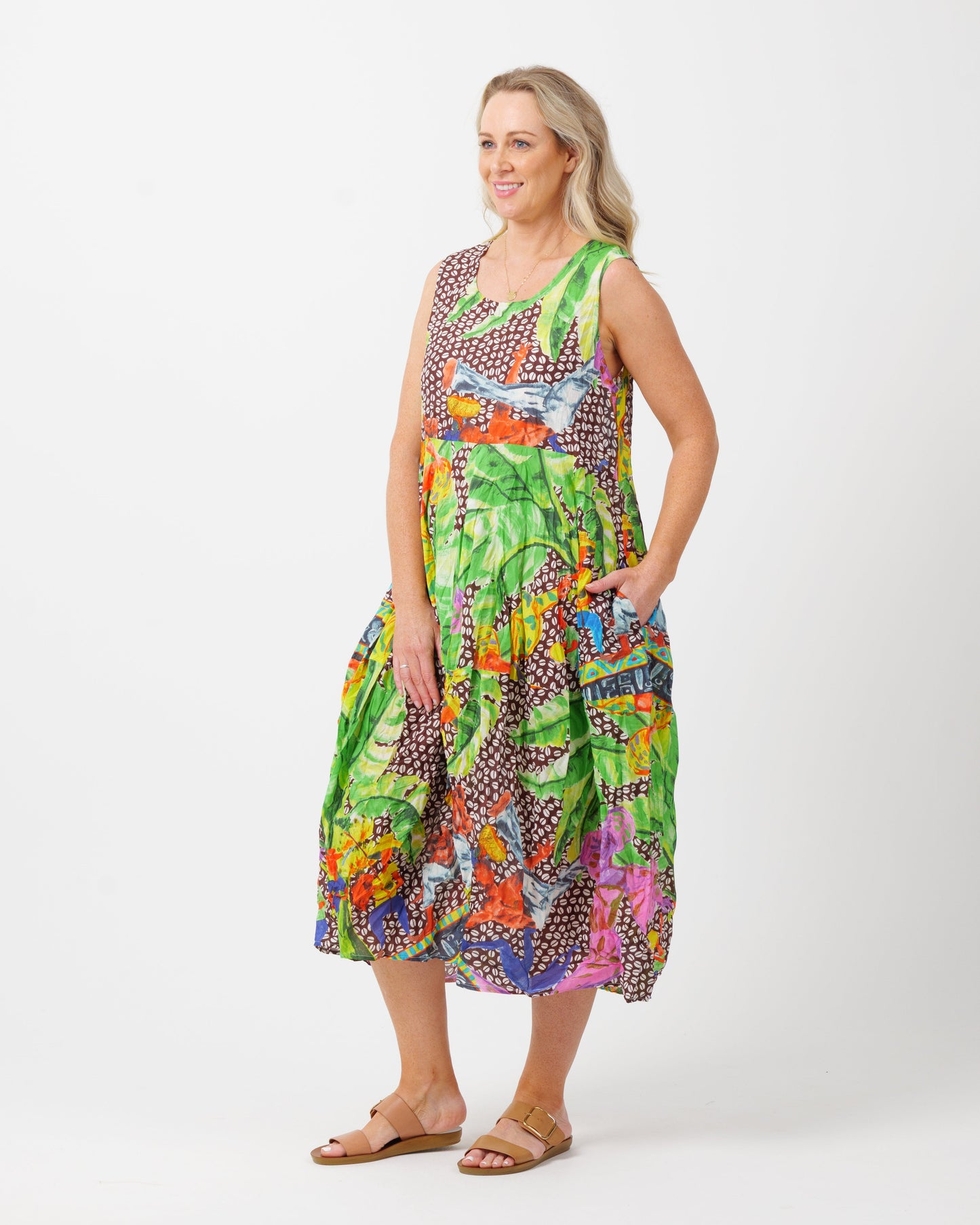 Glasshouse Dress in Coffee Beans