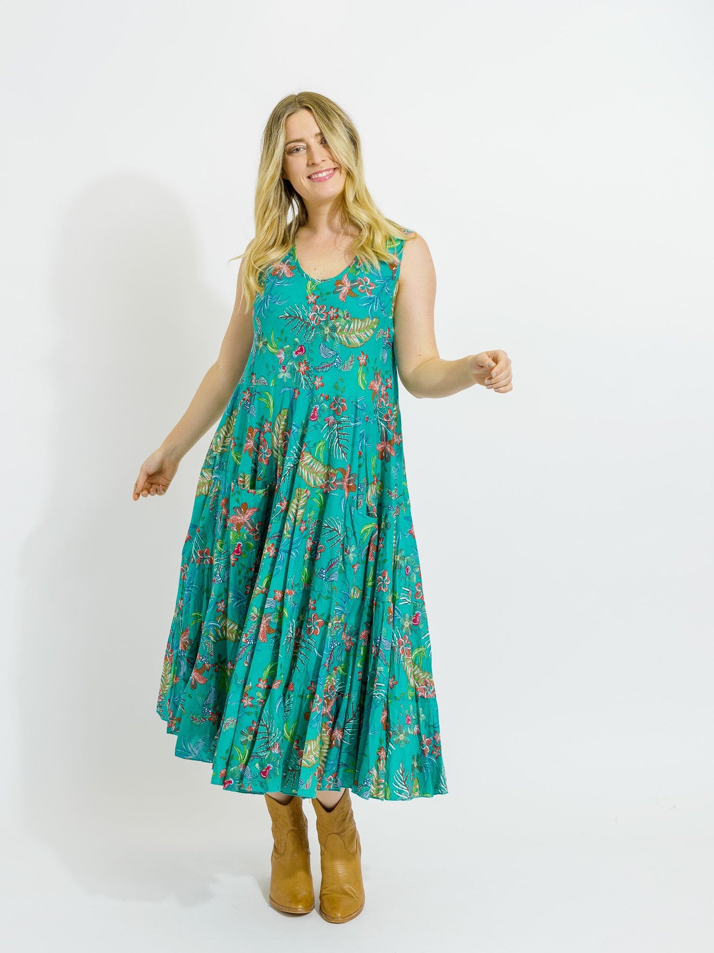 Daydream Dress in Green Garden