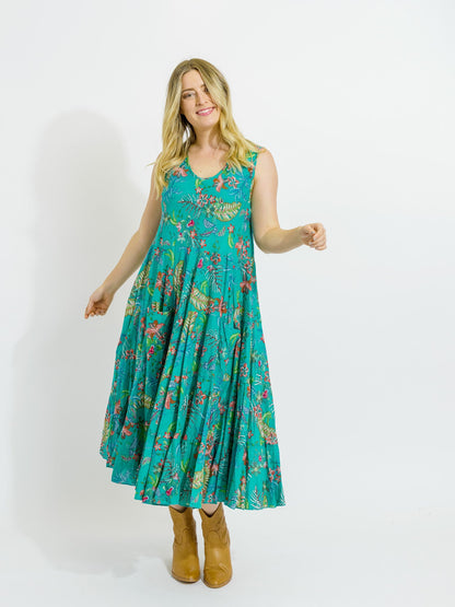 Daydream Dress in Green Garden