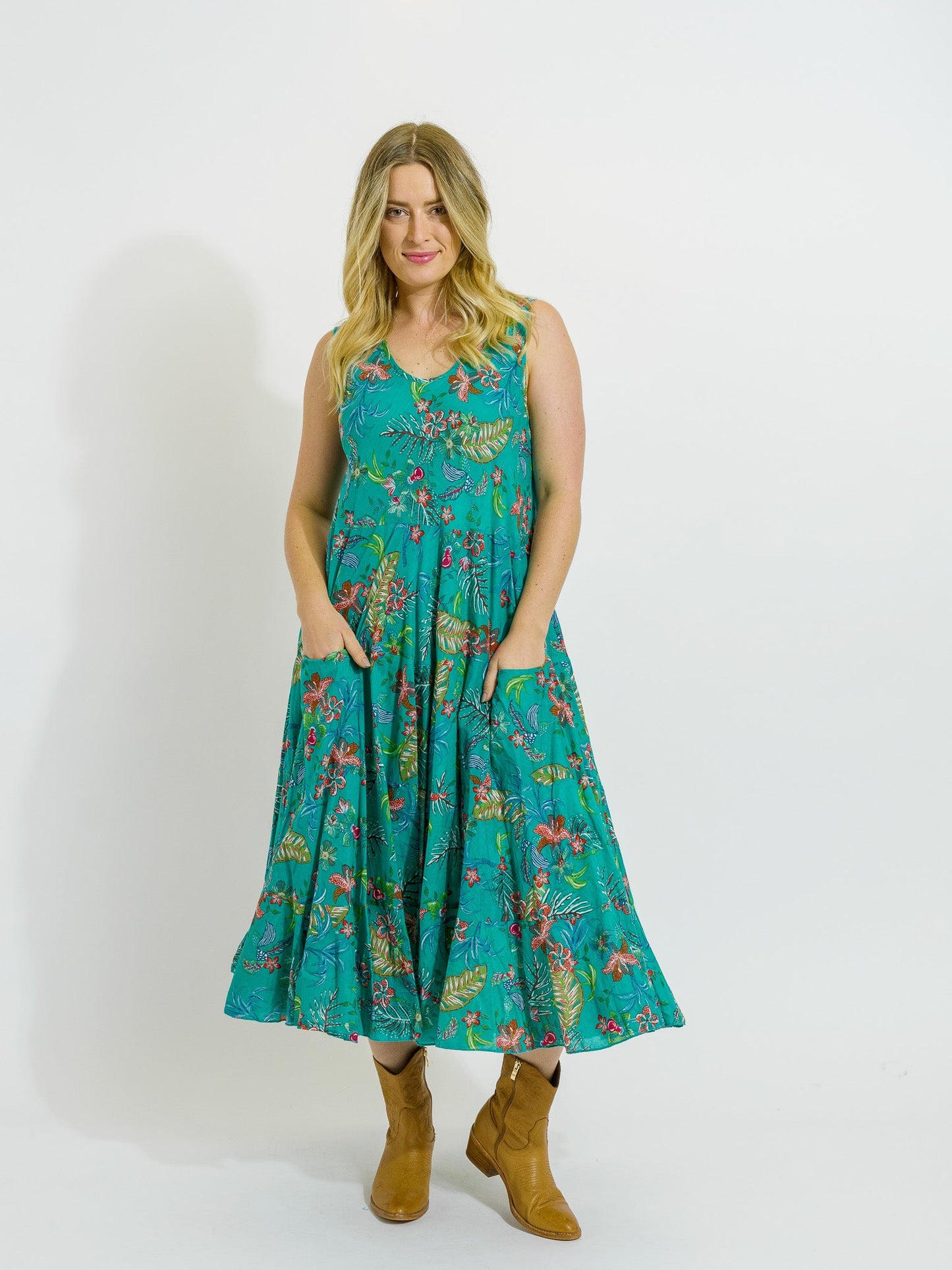 Daydream Dress in Green Garden