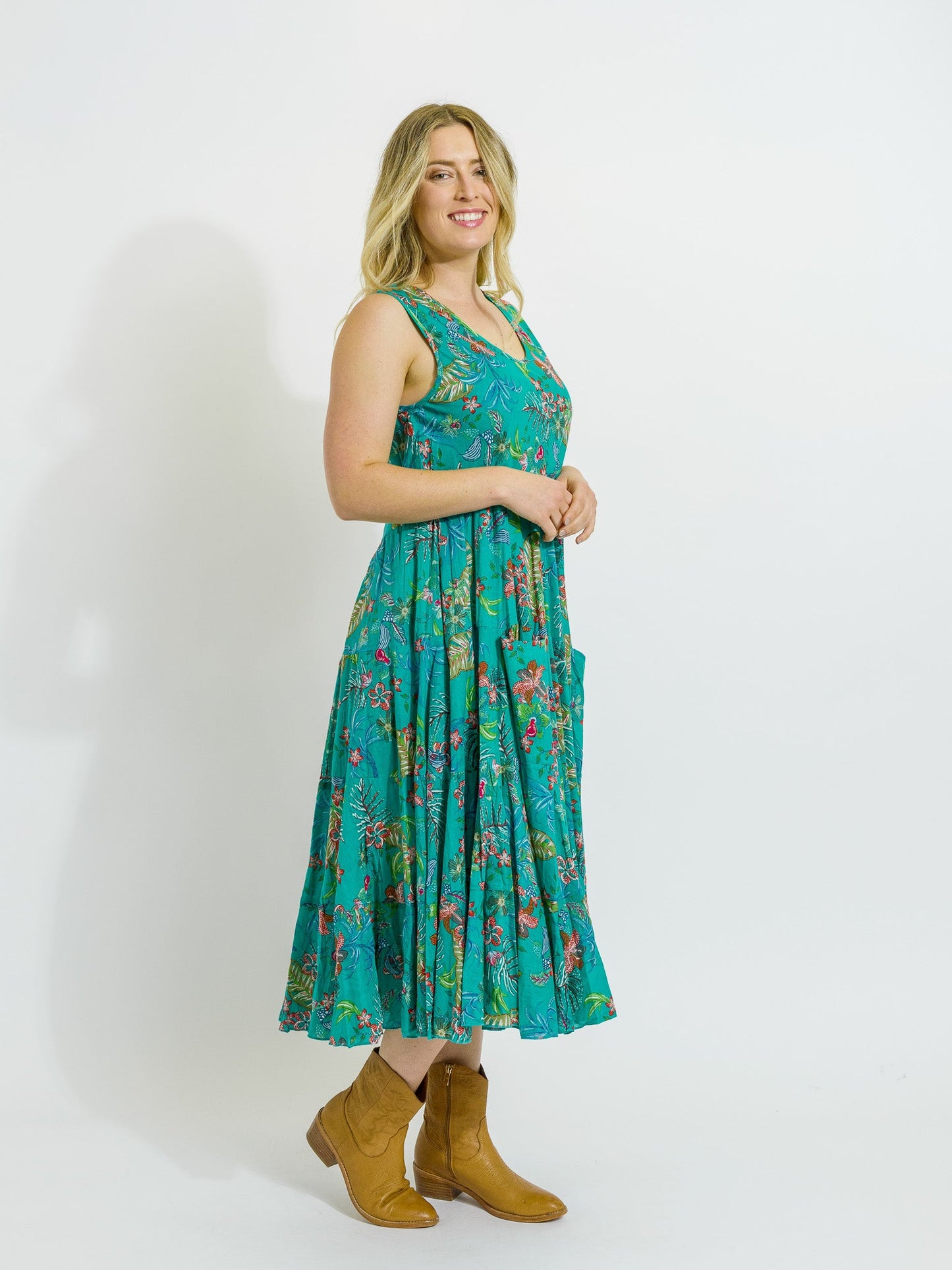 Daydream Dress in Green Garden