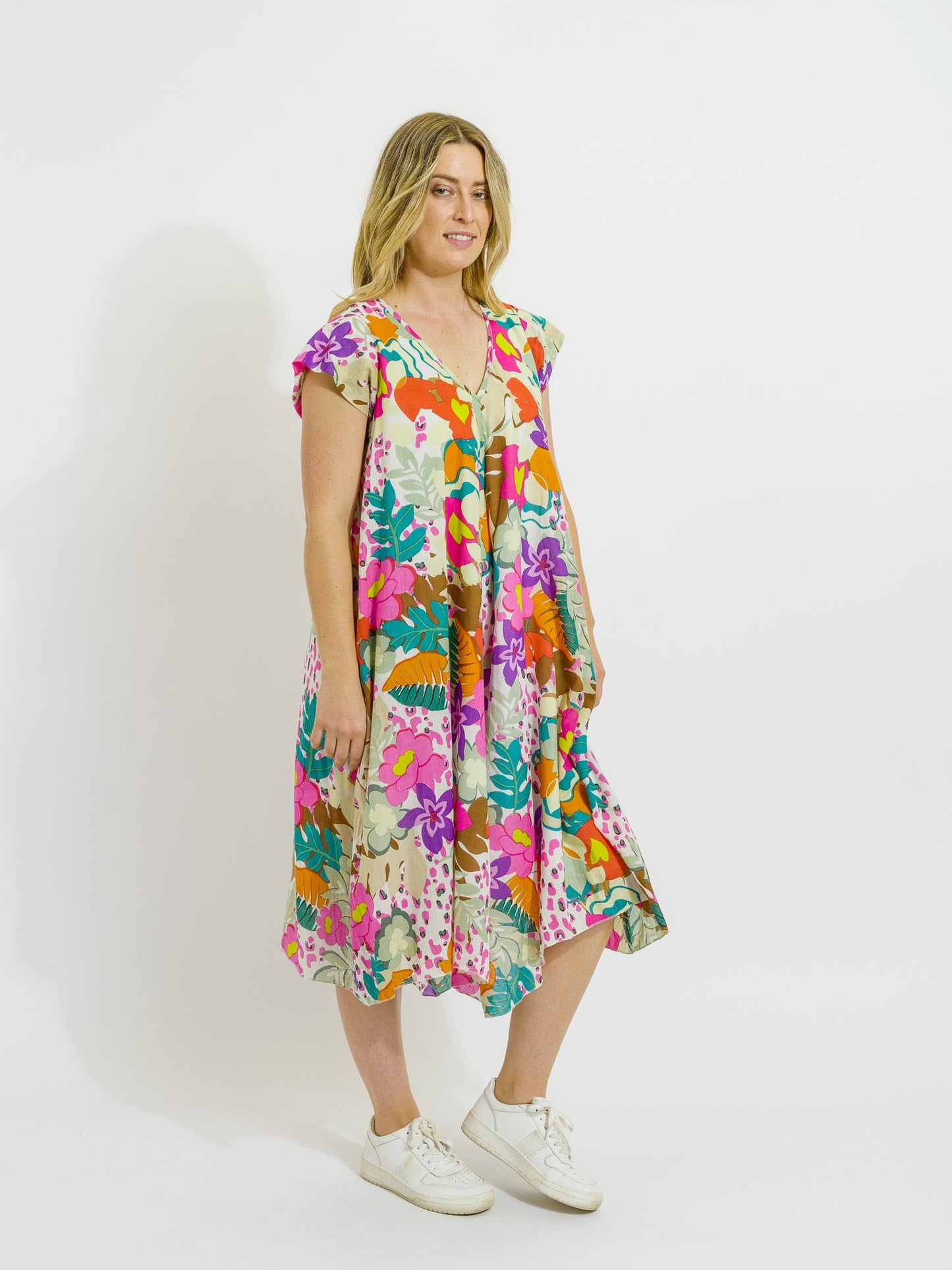 Maheno Dress in Fresh Pink Floral