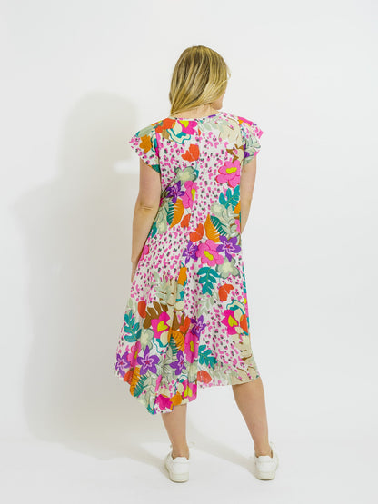 Maheno Dress in Fresh Pink Floral