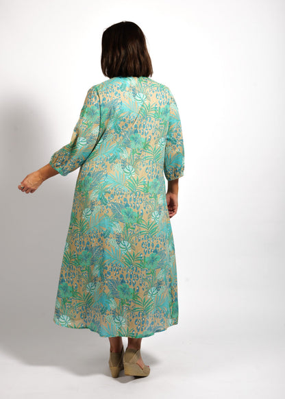 Freya Dress in Sandy Ferns