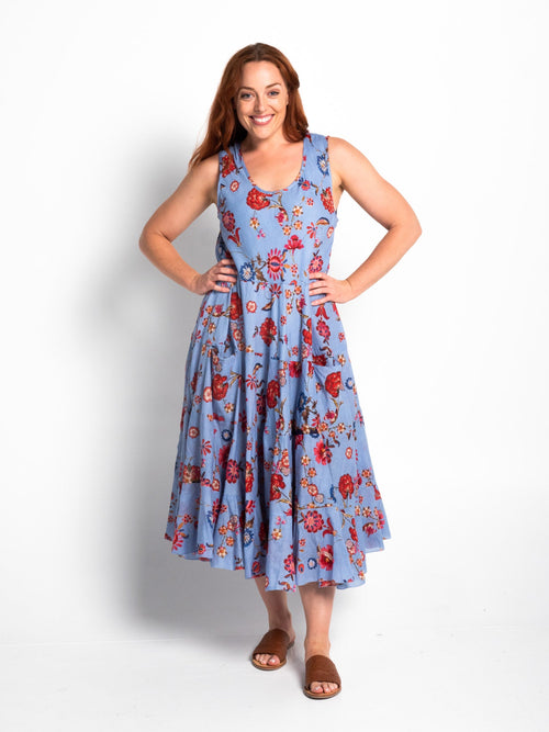 Daydream Dress in Blue Azaleas
