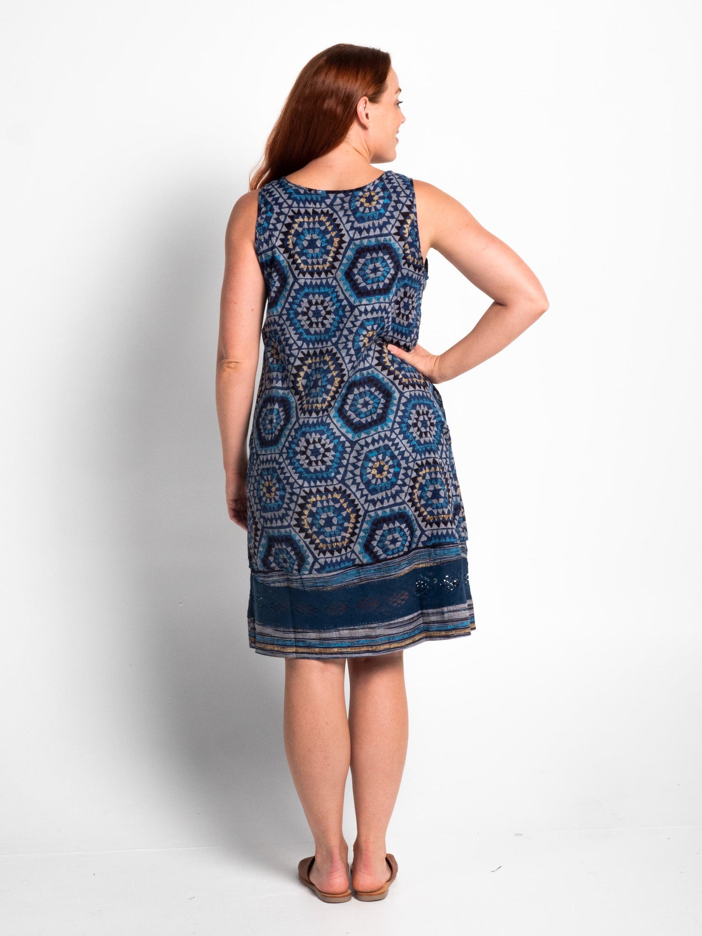 Henning Dress in Blue Hex
