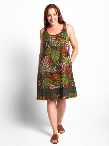 Henning Dress in Green Fern