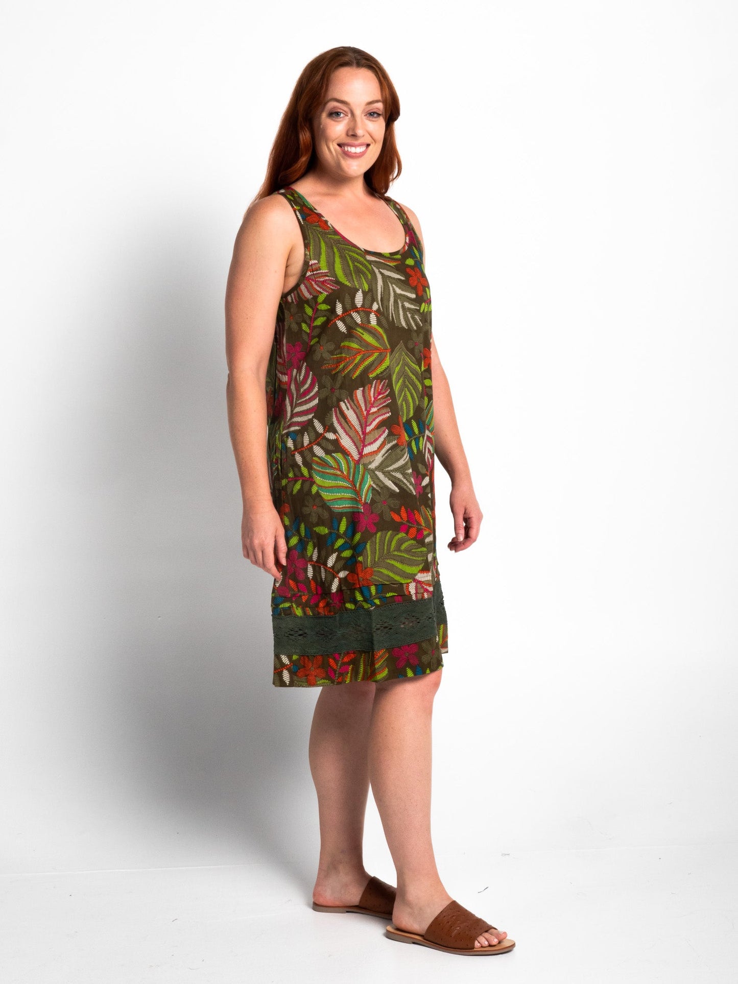 Henning Dress in Green Fern