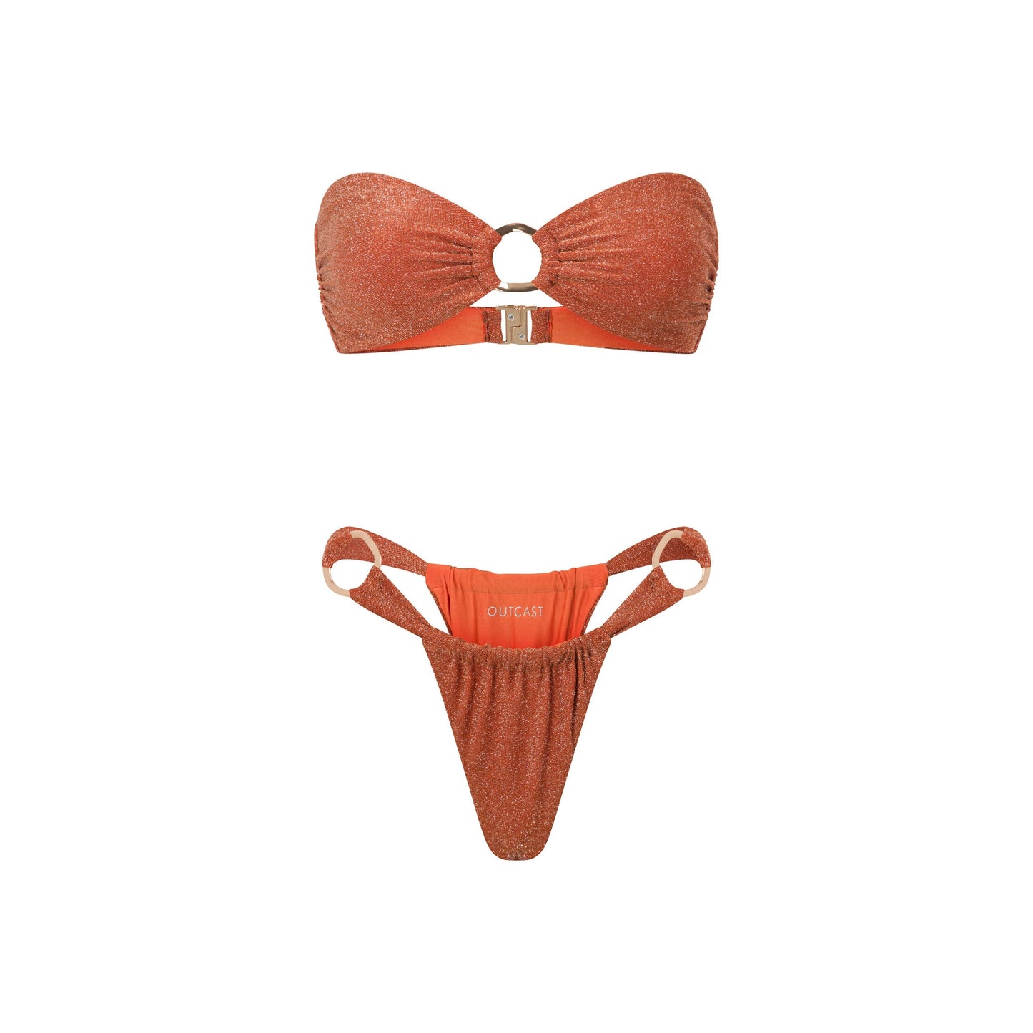 Denver Bikini Top Orange Shimmer