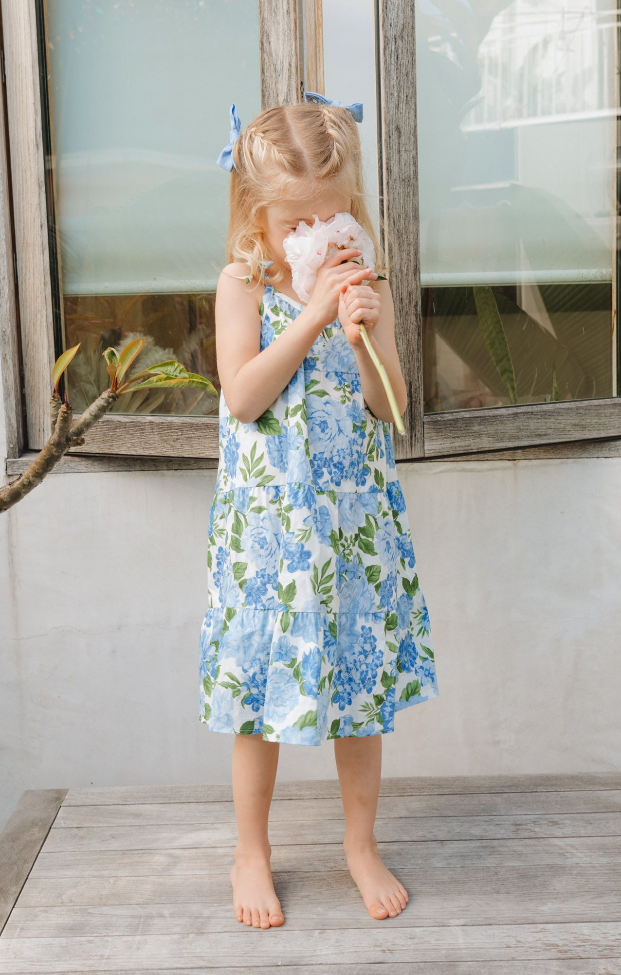 Pia Dress ~ Cottage Floral Blue