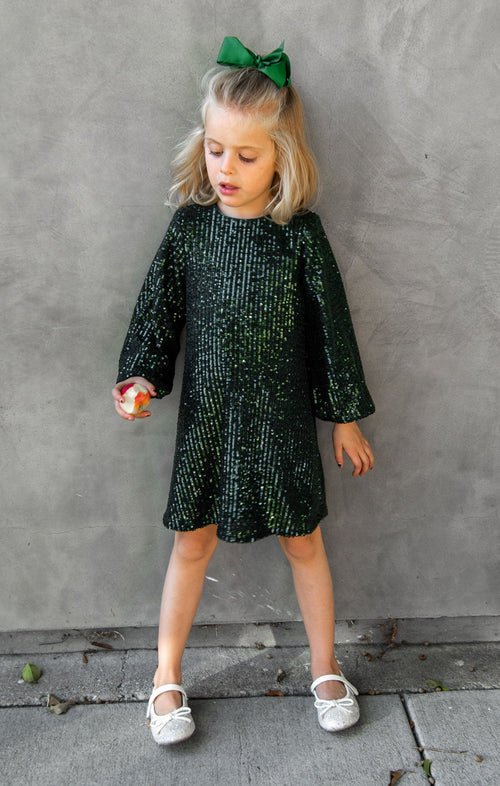 Once Upon A Time Dress ~ Emerald Sequins