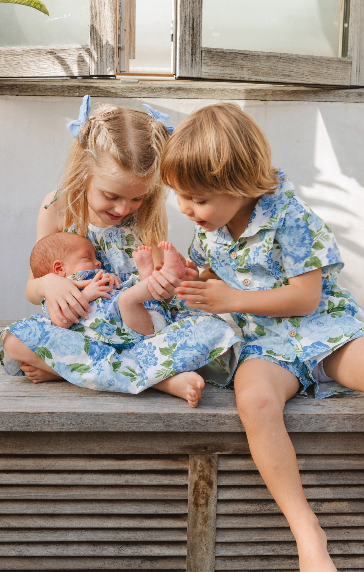 Pia Dress ~ Cottage Floral Blue