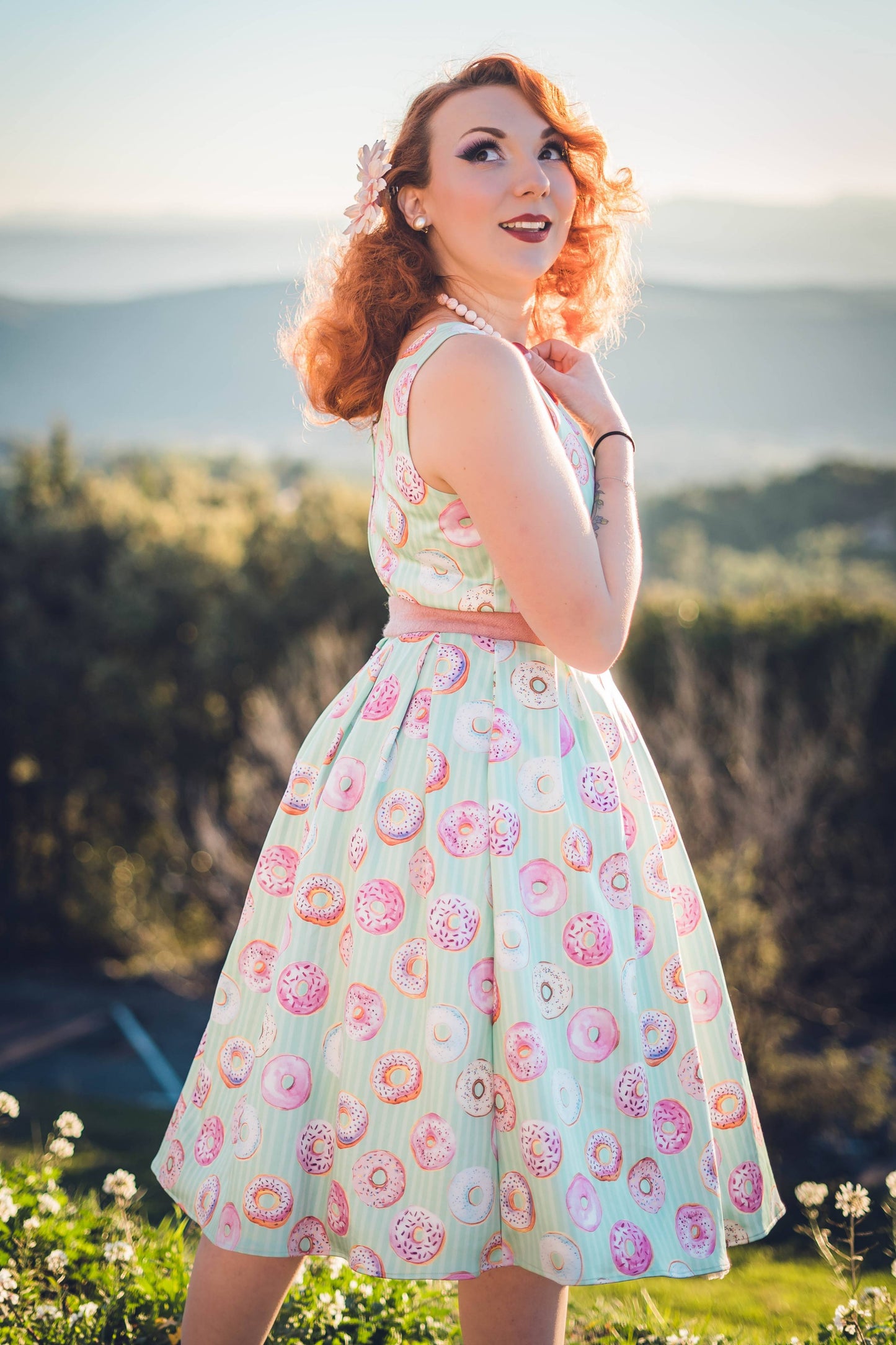 Amanda Mint Donut Tea Dress