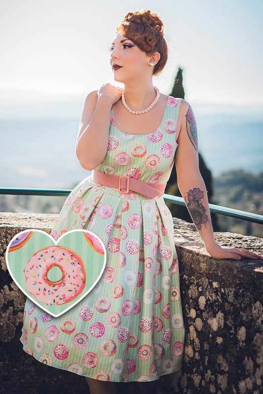 Amanda Mint Donut Tea Dress