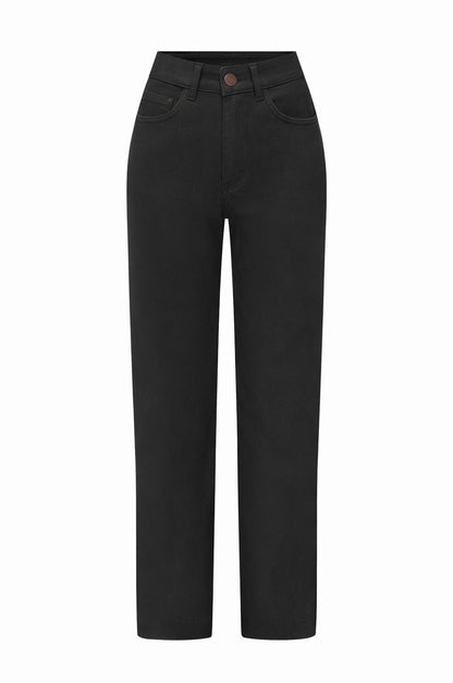 Ellie Straight Leg Coated Jeans Black