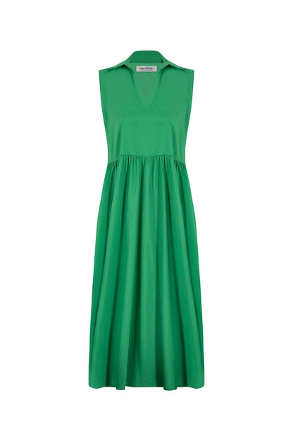 Emme Collared Dress Emerald