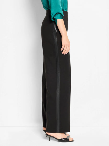 Lenox Wide Leg Sleek Stretch Tuxedo Pant