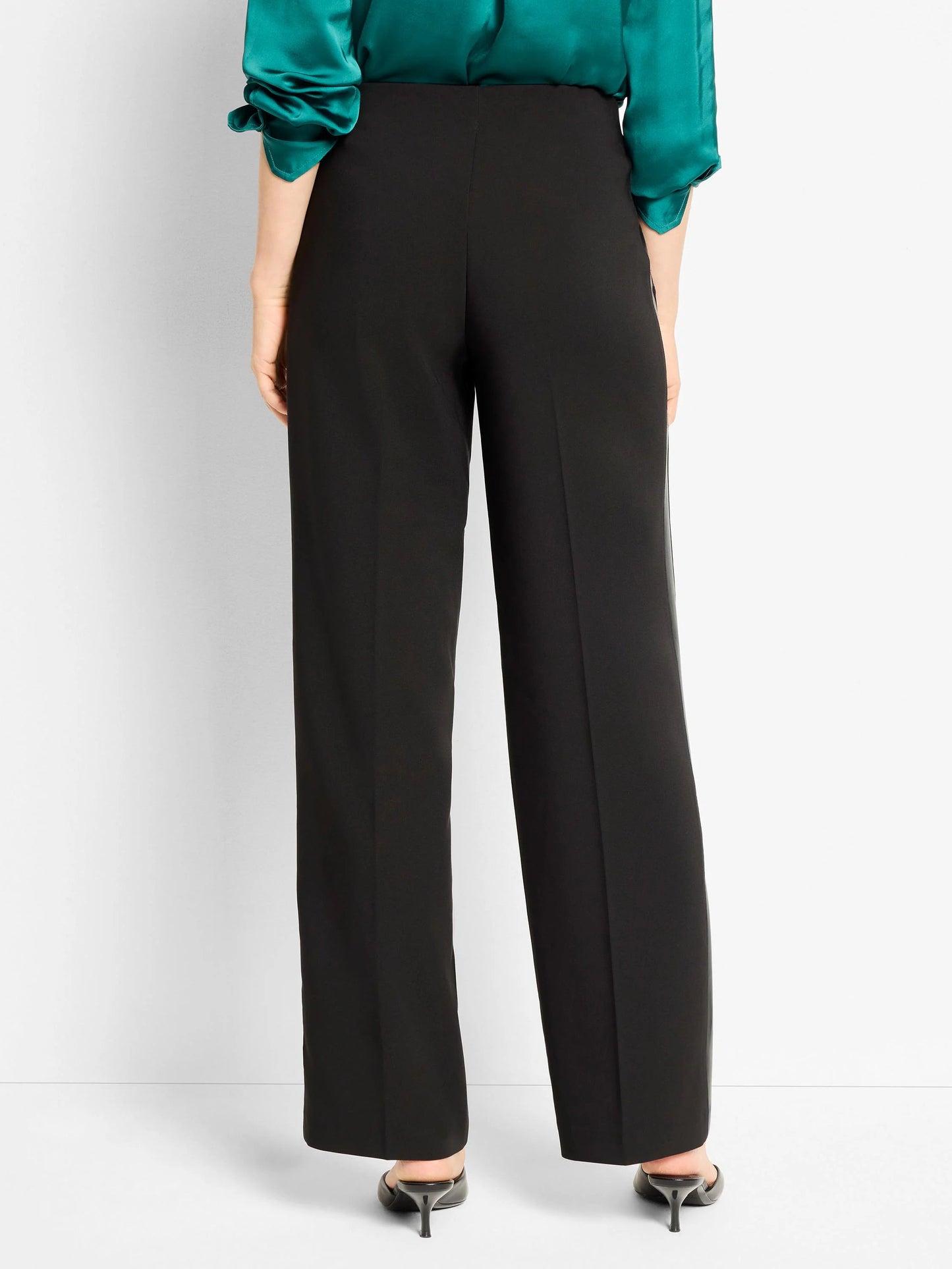 Lenox Wide Leg Sleek Stretch Tuxedo Pant