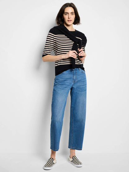 Barrel Leg Cropped Jean