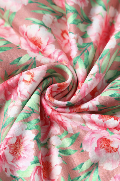 Billie Pink Peony Long Sleeved Dress