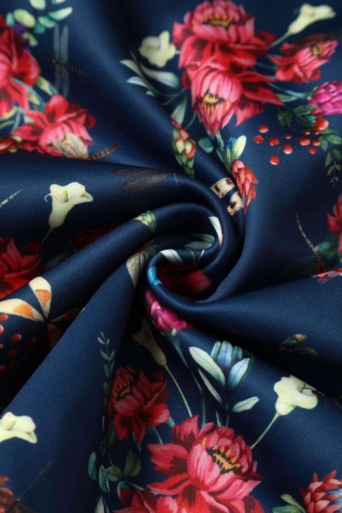 Lily Floral Dragonfly Off Shoulder Dress