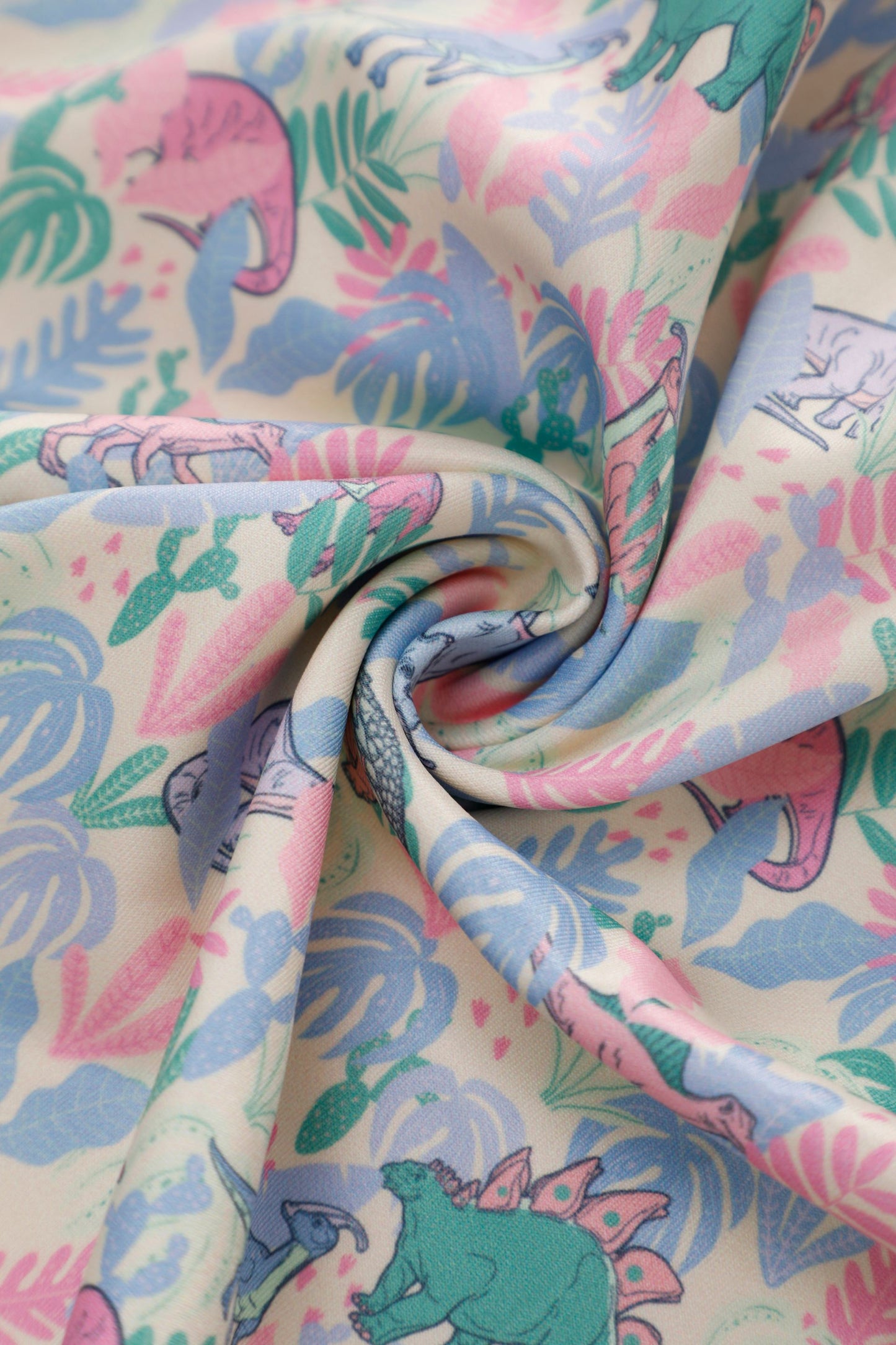 Amanda Pastel Dinosaur Flared Dress