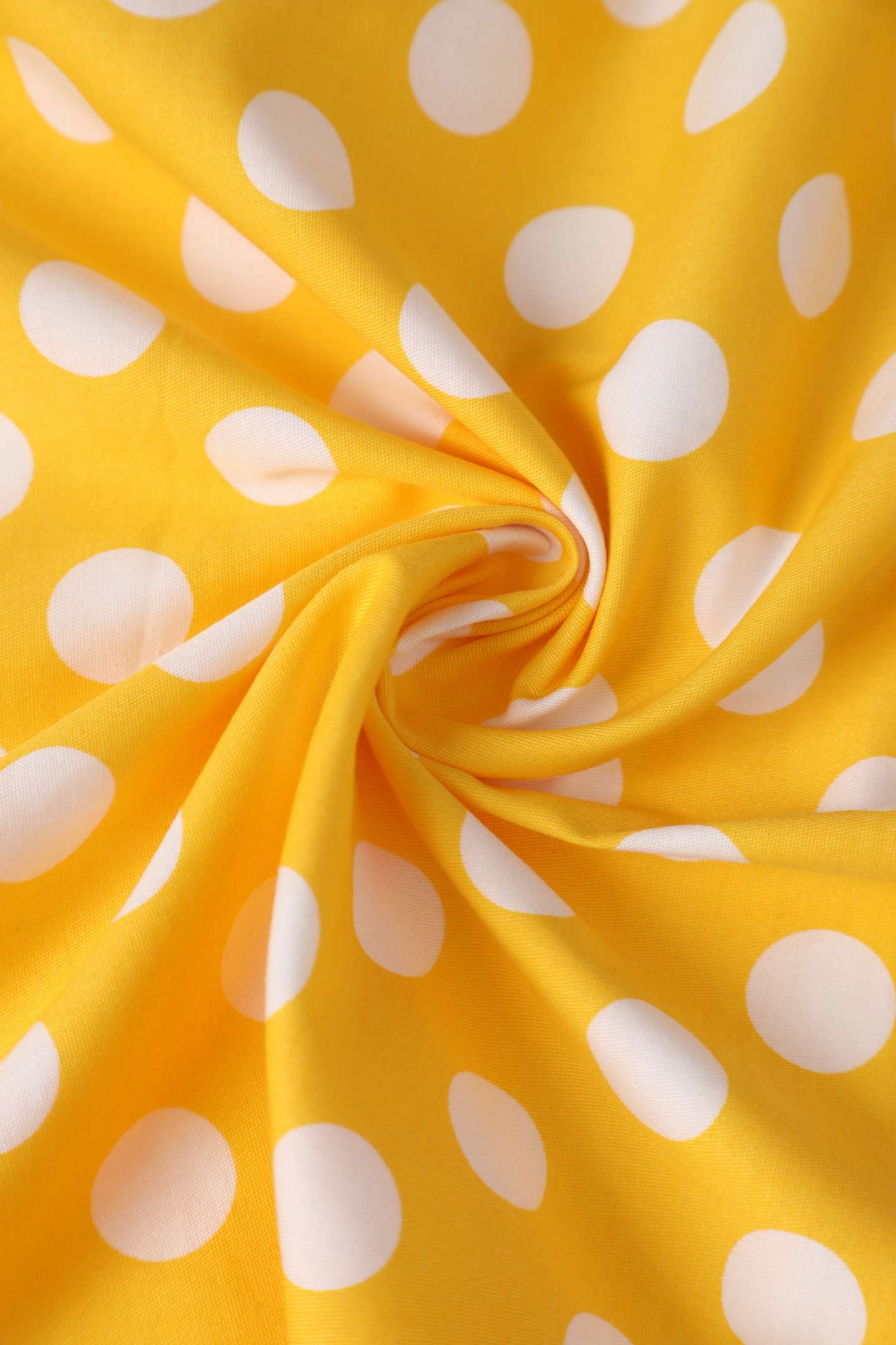 Maisie Yellow Polka Dot Full Circle Midi Skirt