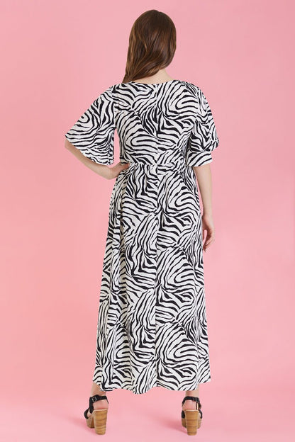 Bella Floaty Oversized Day Dress in Zebra Print