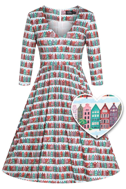 Billie Italian Village Long Sleeved Dress