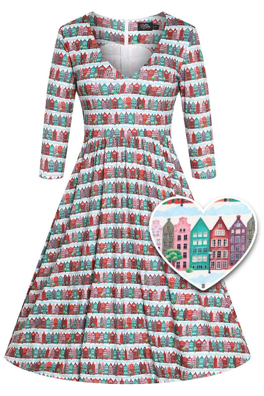 Billie Italian Village Long Sleeved Dress
