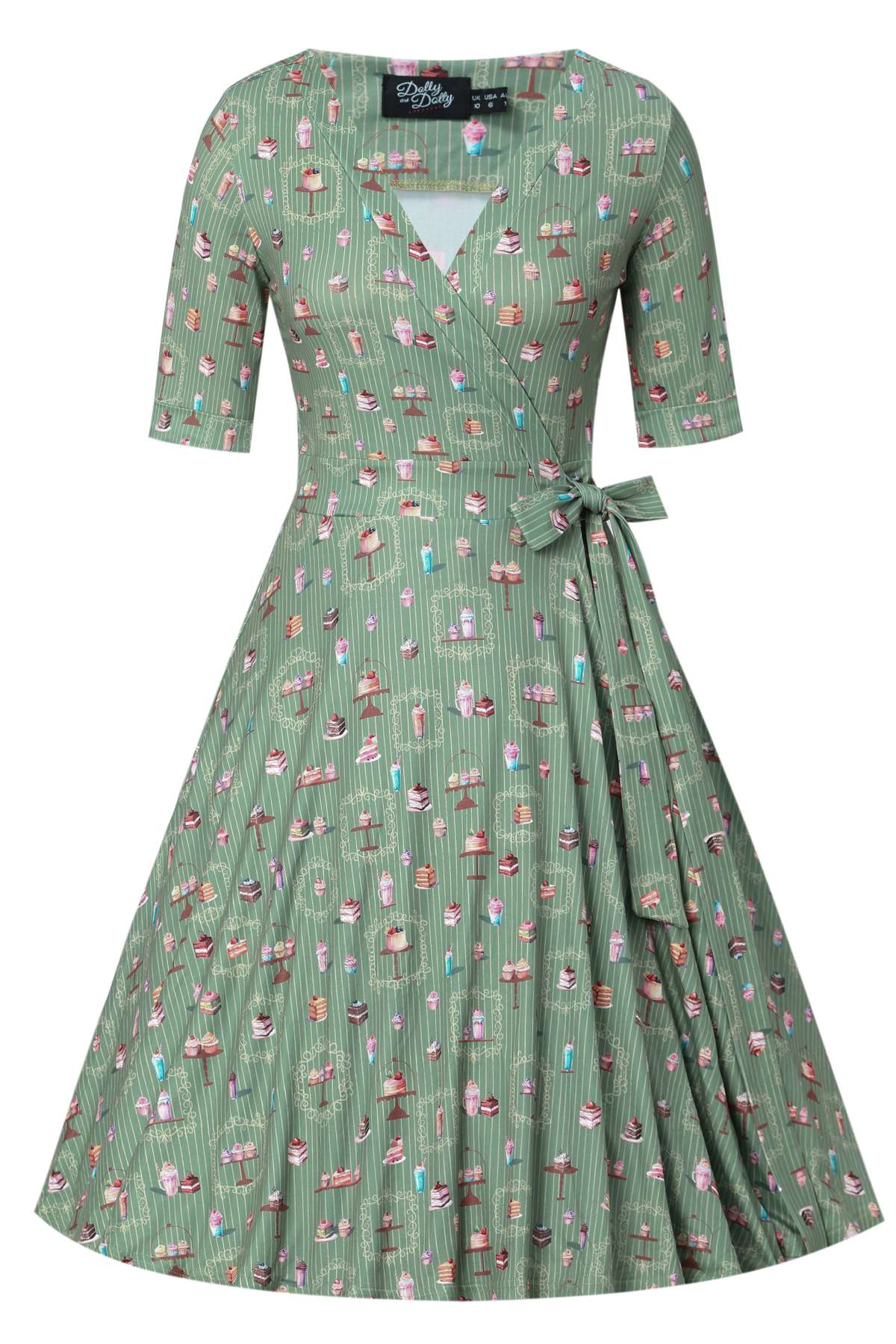 Matilda Green Sweet Tooth Wrap Dress