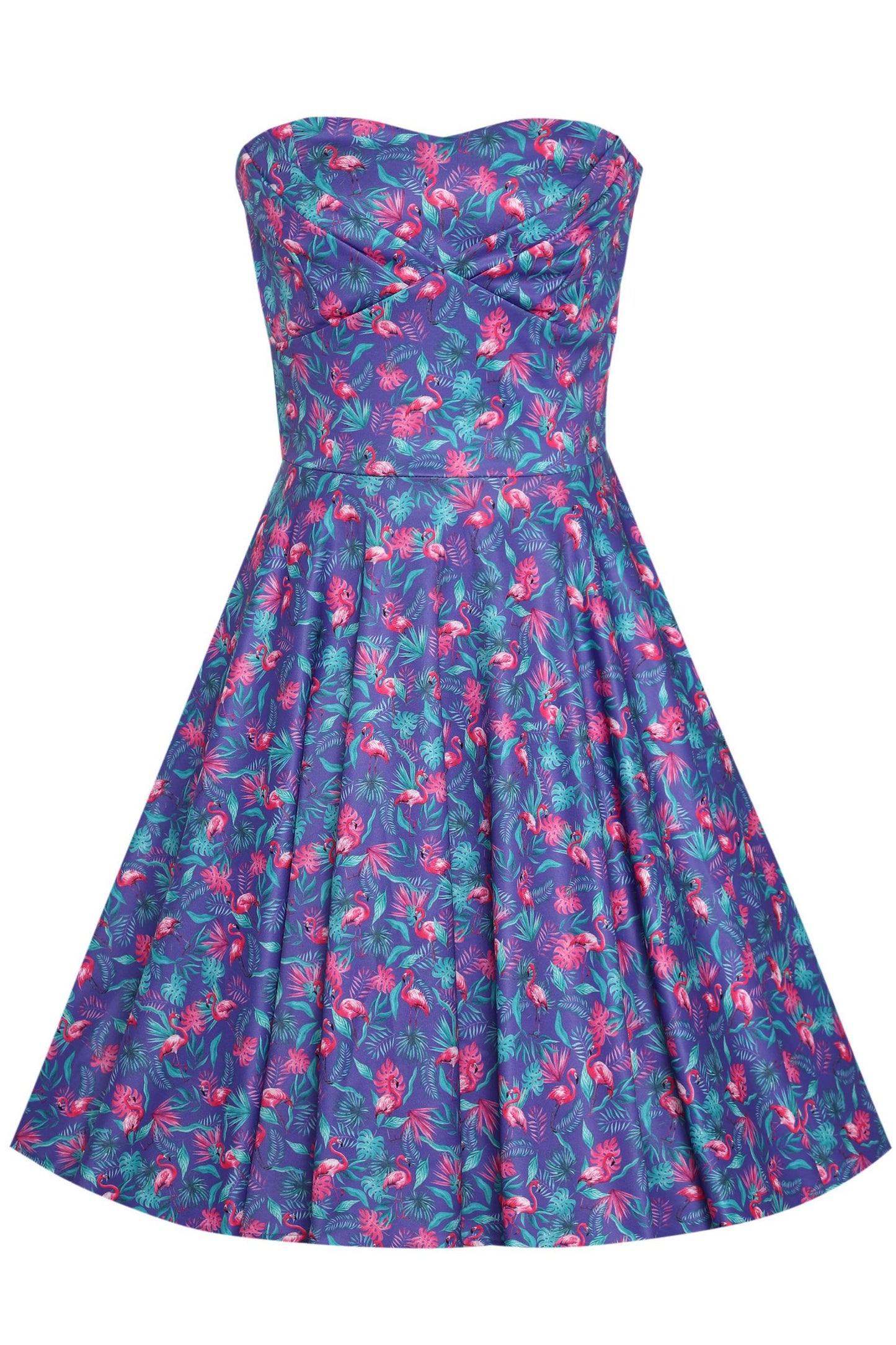 Melissa Pink Flamingo Strapless Dress in Purple