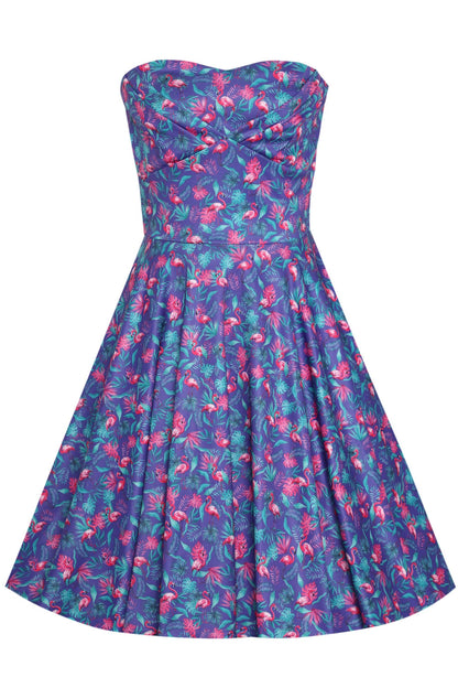 Melissa Pink Flamingo Strapless Dress in Purple
