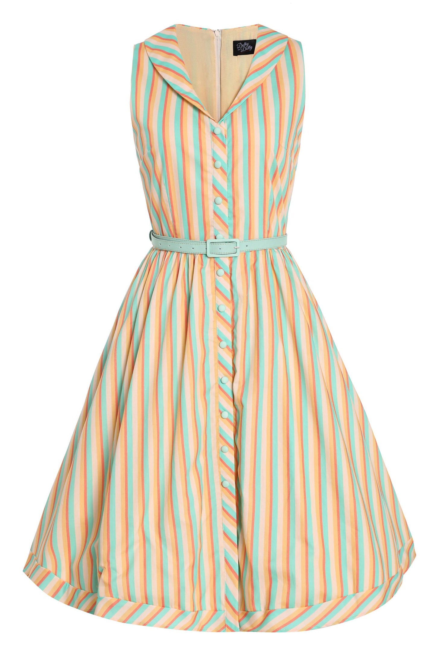 Maverick Yellow Striped Shirt Dress