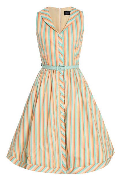 Maverick Yellow Striped Shirt Dress