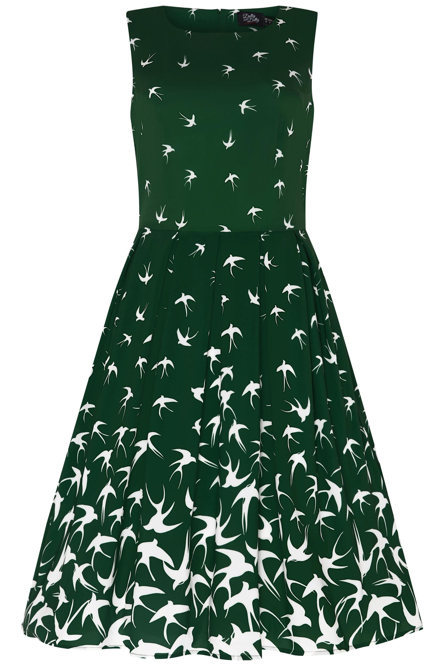 Annie Raising Bird Swing Dress in Green