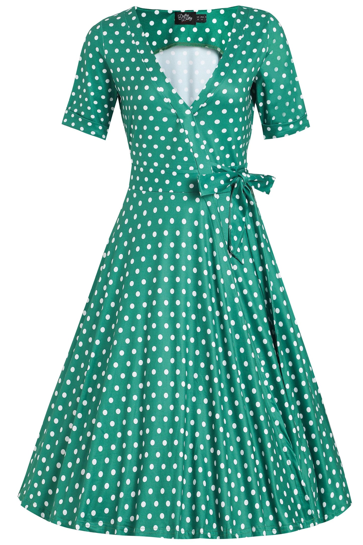 Matilda Green Polka Dot Wrap Dress