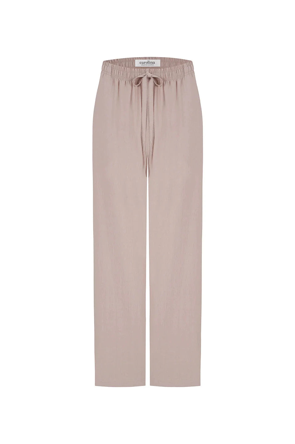 Gemma Straight Leg Tie Waist Pants Blush