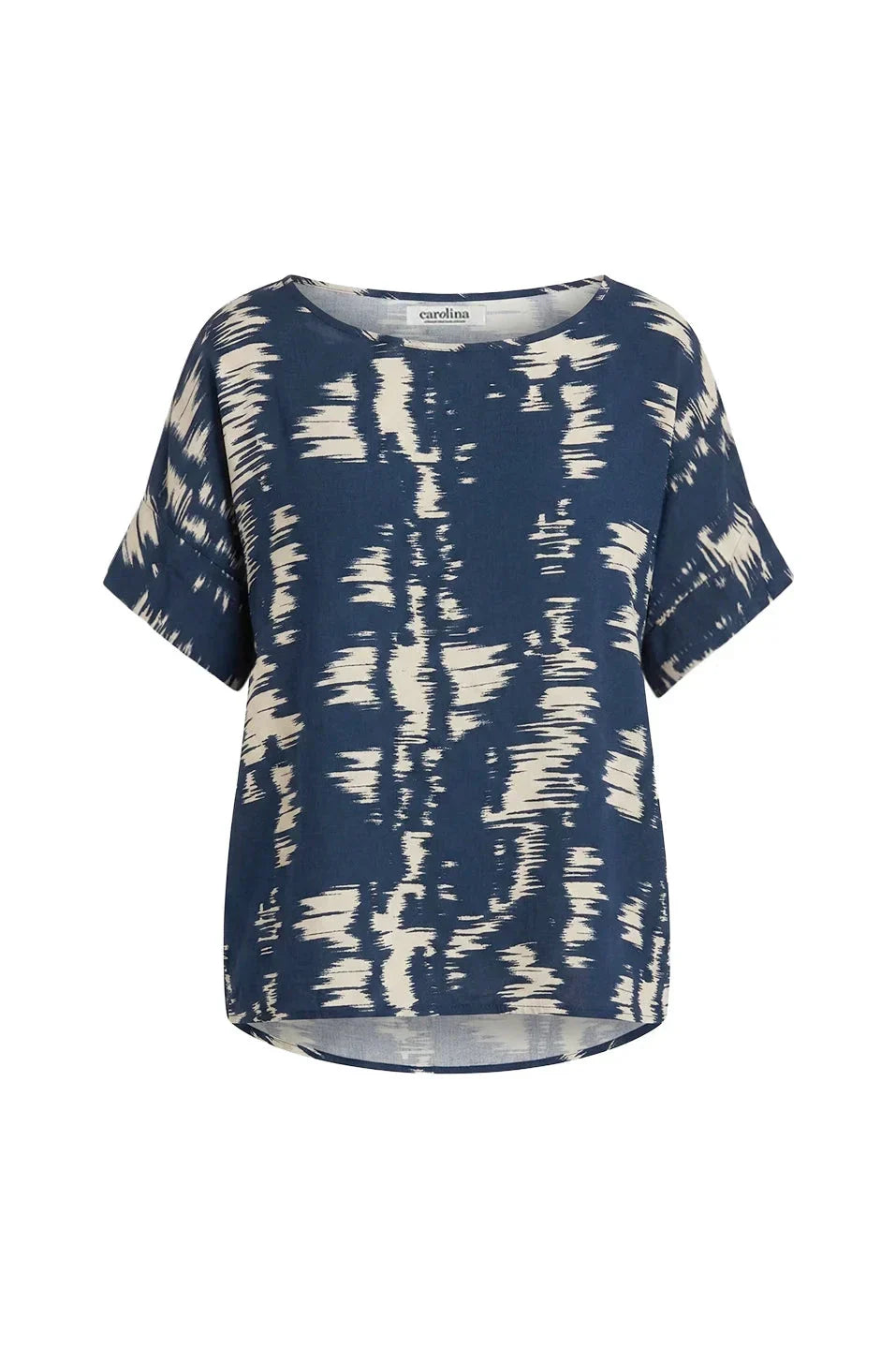 Gemma Short Sleeve Top Campania Print Navy