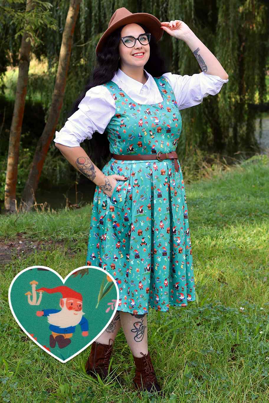Amanda Green Garden Gnome Circle Dress