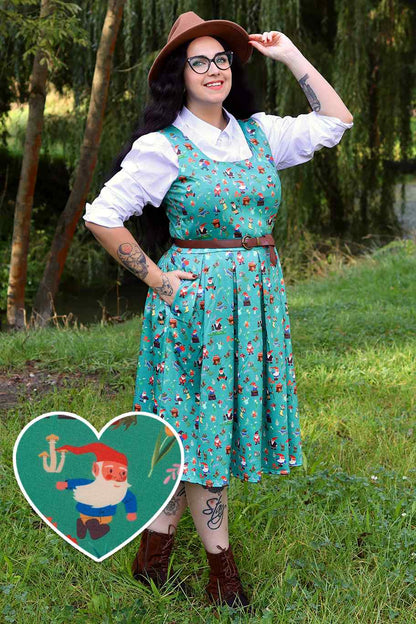 Amanda Green Garden Gnome Circle Dress